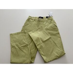 NWT Women's Hollister High Rise Utility Dad Pants Yellow SZ 9R, 29W